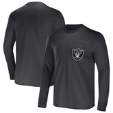 Las Vegas Raiders NFL x Darius Rucker Collection Team Long Sleeve Pocket T-Shirt - Charcoal - Fanatics