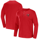 Tampa Bay Buccaneers NFL x Darius Rucker Collection Slub Jersey Henley Long Sleeve T-Shirt - Red - Fanatics