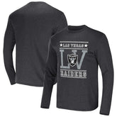 Las Vegas Raiders NFL x Darius Rucker Collection Long Sleeve T-Shirt - Heathered Charcoal - Fanatics