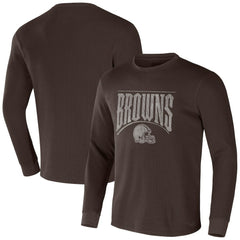 Cleveland Browns NFL x Darius Rucker Collection Long Sleeve Thermal T-Shirt - Brown - Fanatics