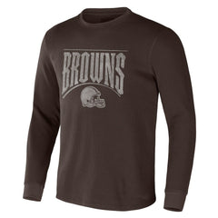 Cleveland Browns NFL x Darius Rucker Collection Long Sleeve Thermal T-Shirt - Brown - Fanatics