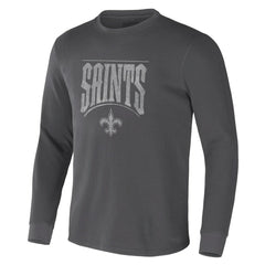 New Orleans Saints NFL x Darius Rucker Collection Long Sleeve Thermal T-Shirt - Charcoal - Fanatics
