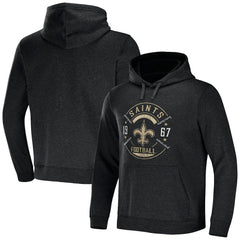 New Orleans Saints NFL x Darius Rucker Collection Radar Pullover Hoodie - Heather Charcoal - Fanatics