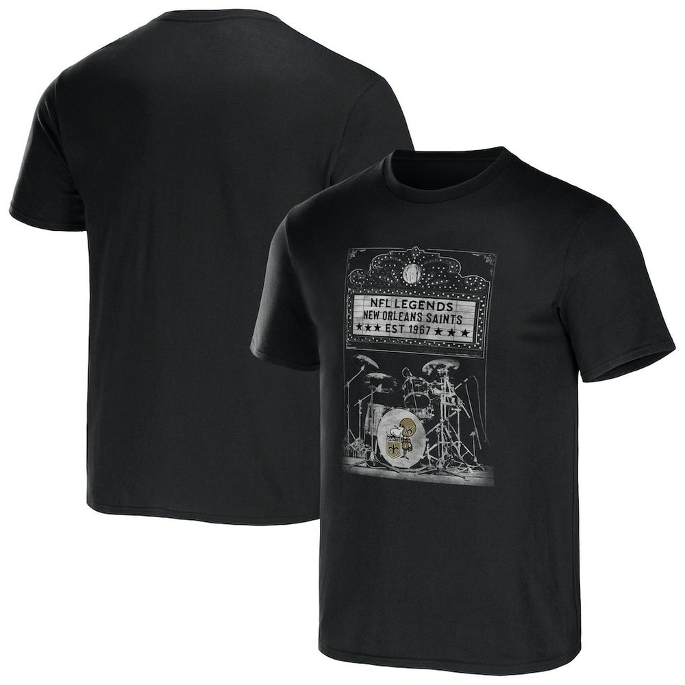 New Orleans Saints NFL x Darius Rucker Collection Band T-Shirt - Black - Fanatics
