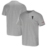Atlanta Falcons NFL x Darius Rucker Collection Henley T-Shirt - Heather Gray - Fanatics