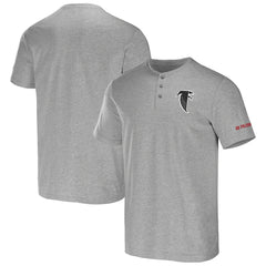 Atlanta Falcons NFL x Darius Rucker Collection Henley T-Shirt - Heather Gray - Fanatics
