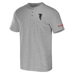 Atlanta Falcons NFL x Darius Rucker Collection Henley T-Shirt - Heather Gray - Fanatics