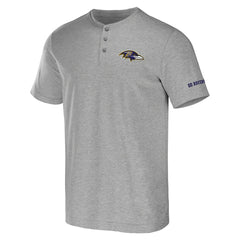 Baltimore Ravens NFL x Darius Rucker Collection Henley T-Shirt - Heather Gray - Fanatics