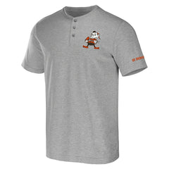 Cleveland Browns NFL x Darius Rucker Collection Henley T-Shirt - Heather Gray - Fanatics