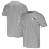 Kansas City Chiefs NFL x Darius Rucker Collection Henley T-Shirt - Heather Gray - Fanatics