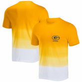 Green Bay Packers NFL x Darius Rucker Collection Dip Dye Pocket T-Shirt - Gold/White - Fanatics