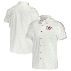 Kansas City Chiefs NFL x Darius Rucker Collection Woven Button-Up T-Shirt - White - Fanatics