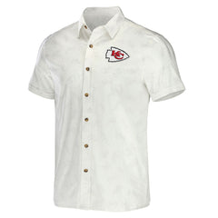 Kansas City Chiefs NFL x Darius Rucker Collection Woven Button-Up T-Shirt - White - Fanatics
