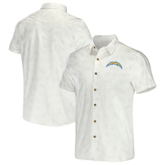 Los Angeles Chargers NFL x Darius Rucker Collection Woven Button-Up T-Shirt - White - Fanatics