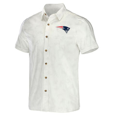 New England Patriots NFL x Darius Rucker Collection Woven Button-Up T-Shirt - White - Fanatics