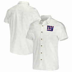 New York Giants NFL x Darius Rucker Collection Woven Button-Up T-Shirt - White - Fanatics