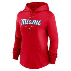 Miami Marlins Nike Women's City Connect Pregame Performance Pullover Hoodie Discount