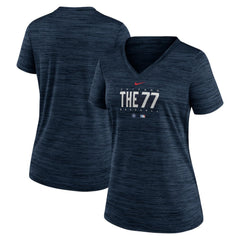 Chicago Cubs Nike Women's City Connect Velocity Practice Performance V-Neck T-Shirt Outlet