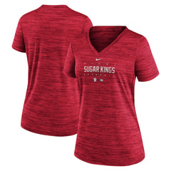 Miami Marlins Nike Women's City Connect Velocity Practice Performance V-Neck T-Shirt Near Me