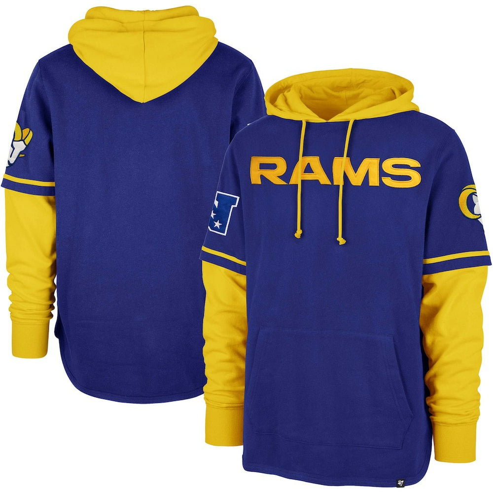 Los Angeles Rams '47 Shortstop Pullover Hoodie - Royal - 47 brand