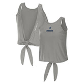 Dallas Cowboys WEAR by Erin Andrews Women's Open Back Twist Tie Tank Top - Gray - NFL