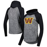 Washington Commanders G-III 4Her by Carl Banks Women's Championship Ring Raglan Pullover Hoodie - Heathered Gray/Black - NFL