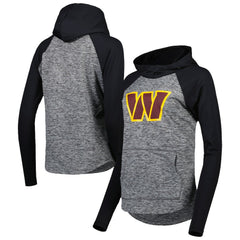 Washington Commanders G-III 4Her by Carl Banks Women's Championship Ring Raglan Pullover Hoodie - Heathered Gray/Black - NFL