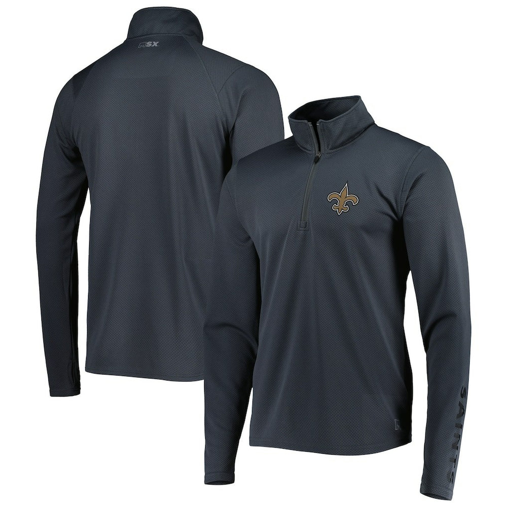 New Orleans Saints MSX by Michael Strahan Half-Zip Pullover - Charcoal - NFL