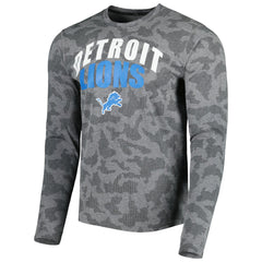 Detroit Lions MSX by Michael Strahan Performance Camo Long Sleeve T-Shirt - Black - NFL