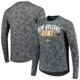 New Orleans Saints MSX by Michael Strahan Performance Camo Long Sleeve T-Shirt - Gray - NFL
