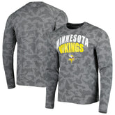 Minnesota Vikings MSX by Michael Strahan Performance Camo Long Sleeve T-Shirt - Black - NFL