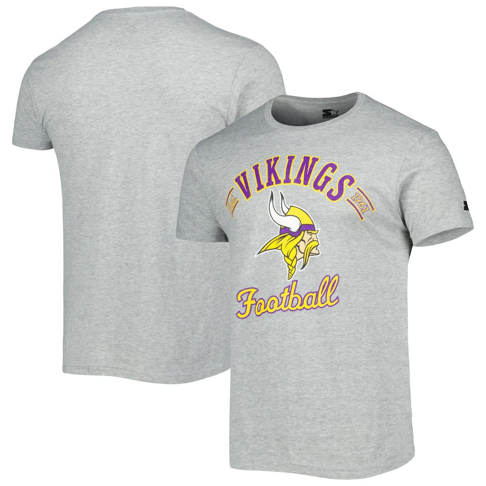 Minnesota Vikings Starter Prime Time T-Shirt - Heathered Gray - NFL