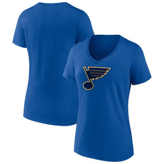 St. Louis Blues Fanatics Women's Primary Logo Team V-Neck T-Shirt - Royal | Fanatics on sale