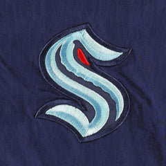 Seattle Kraken Tommy Hilfiger Raglan Half-Zip Jacket - Deep Sea Blue/White | NHL Clearance