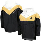 Vegas Golden Knights Tommy Hilfiger Women's Staci Half-Zip Windbreaker Jacket - Black/Gold | NHL online
