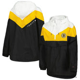 Boston Bruins Tommy Hilfiger Women's Staci Half-Zip Windbreaker Jacket - Black/Gold | NHL sale