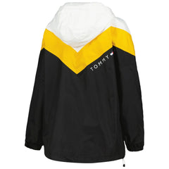 Boston Bruins Tommy Hilfiger Women's Staci Half-Zip Windbreaker Jacket - Black/Gold | NHL sale