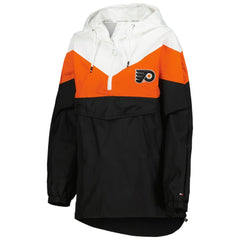 Philadelphia Flyers Tommy Hilfiger Women's Staci Half-Zip Windbreaker Jacket - Orange/Black | NHL discount
