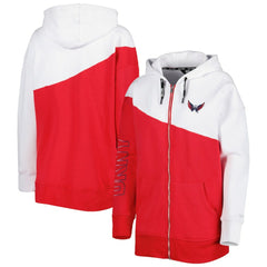Washington Capitals DKNY Sport Women's Gina Full-Zip Hoodie - Red/White | NHL Clearance