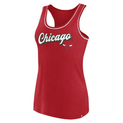 Fanatics Chicago Bulls Women's Wordmark Logo Racerback Tank Top Red