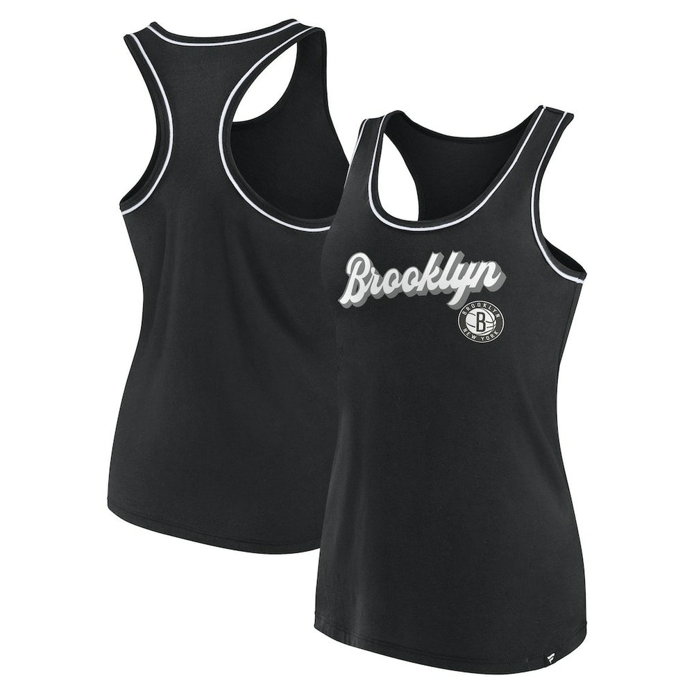 Fanatics Brooklyn Nets Women's Wordmark Logo Racerback Tank Top Black