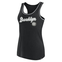 Fanatics Brooklyn Nets Women's Wordmark Logo Racerback Tank Top Black