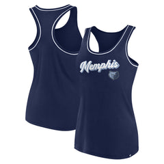 Fanatics Memphis Grizzlies Women's Wordmark Logo Racerback Tank Top Navy