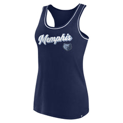 Fanatics Memphis Grizzlies Women's Wordmark Logo Racerback Tank Top Navy