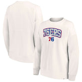 Fanatics Philadelphia 76ers Women's Tonal Leopard Pullover Sweatshirt White