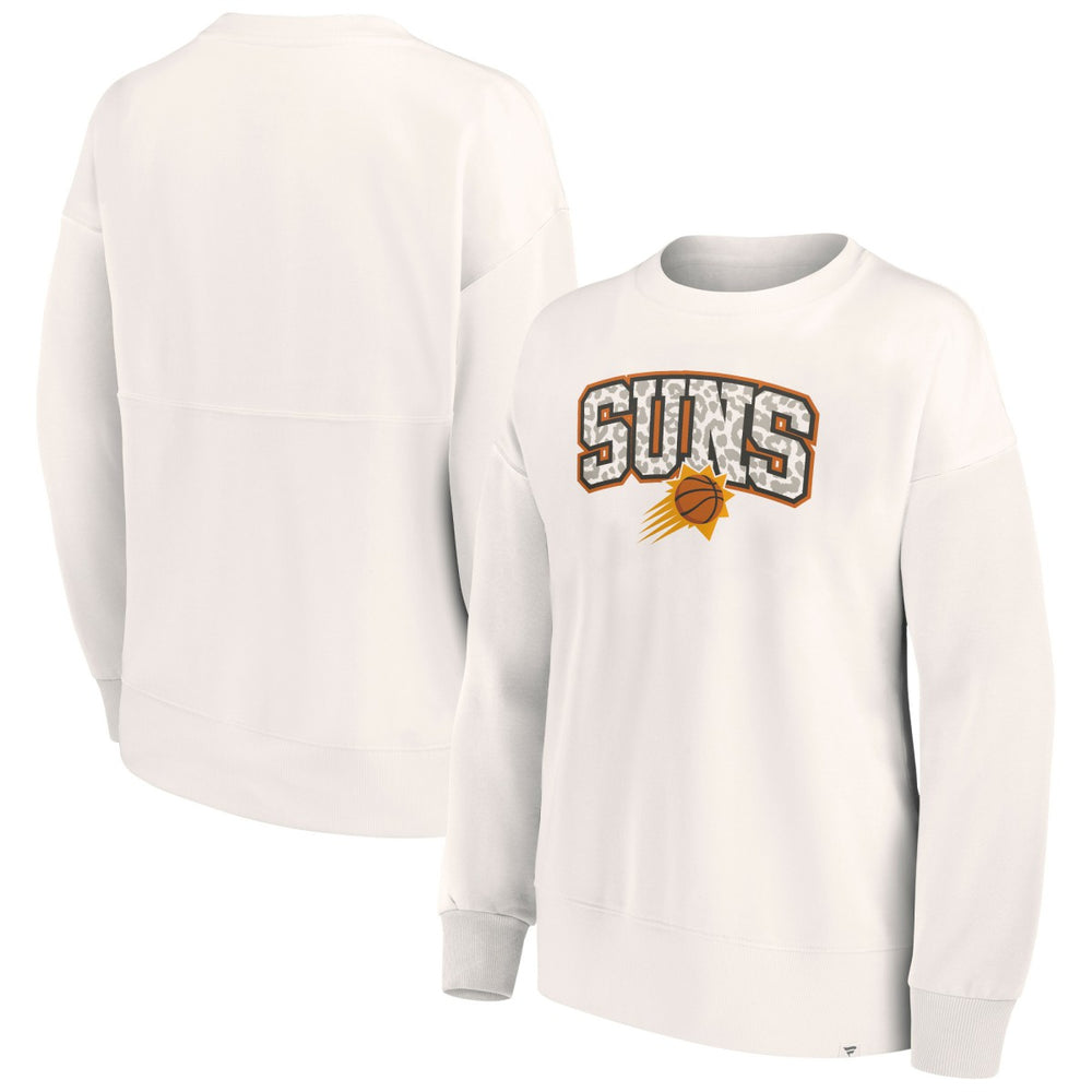 Fanatics Phoenix Suns Women's Tonal Leopard Pullover Sweatshirt White