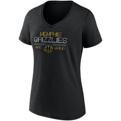 Fanatics Memphis Grizzlies Women's Hometown Collection Grit Grind V-Neck T-Shirt Black