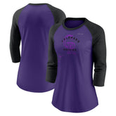 Colorado Rockies Nike Women's Next Up Tri-Blend Raglan 3/4-Sleeve T-Shirt Online