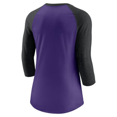 Colorado Rockies Nike Women's Next Up Tri-Blend Raglan 3/4-Sleeve T-Shirt Online