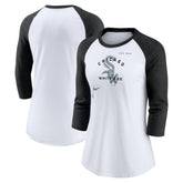 Chicago White Sox Nike Women's Next Up Tri-Blend Raglan 3/4-Sleeve T-Shirt Sale